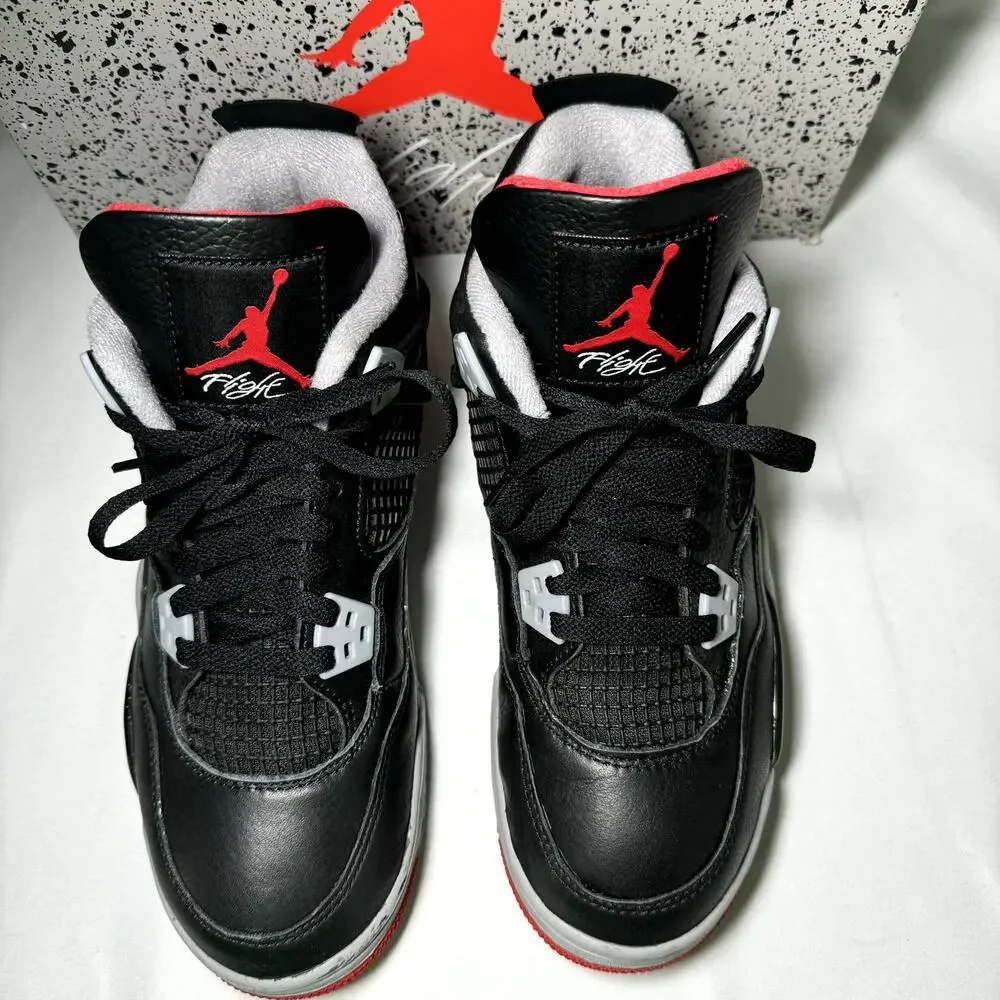 Size 7 - Nike Air Jordan 4 Retro GS Bred Reimagined Men's Shoes